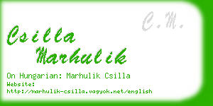 csilla marhulik business card